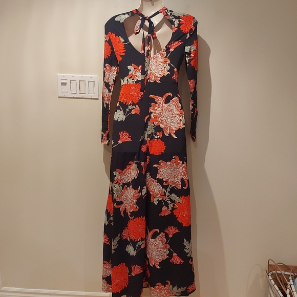 💥Ladies Asos black floral long-sleeve maxi dress size 4 (#251) - Picture 7 of 15